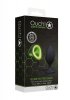 Butt plug cock ring & ball strap - gitd - neon green/black